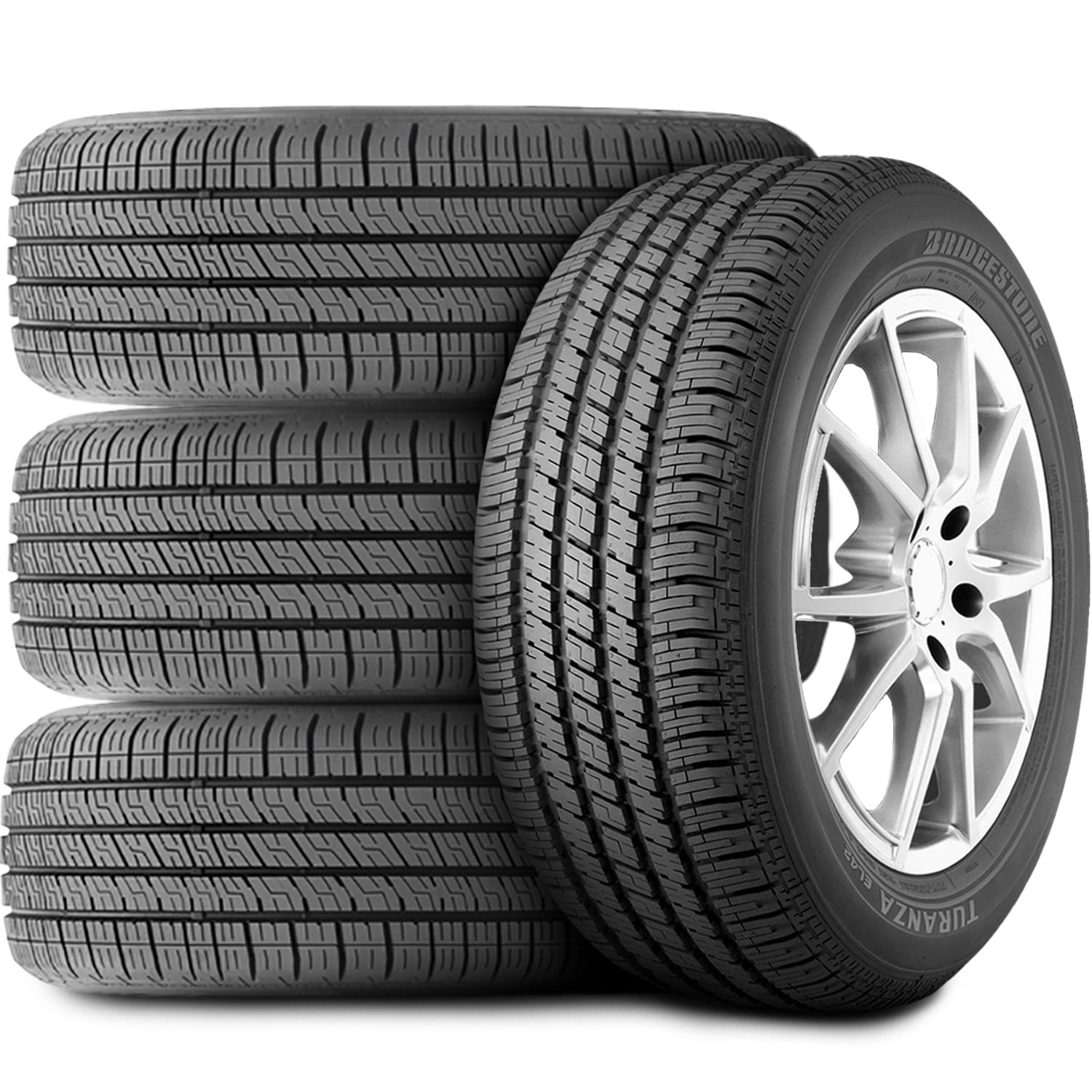 Set of 4 (FOUR) Bridgestone Turanza EL42 RFT 225/45R17 91H A/S All Season Tires Fits: 2017-19 Chevrolet Cruze Diesel, 2013-15 Dodge Dart Aero