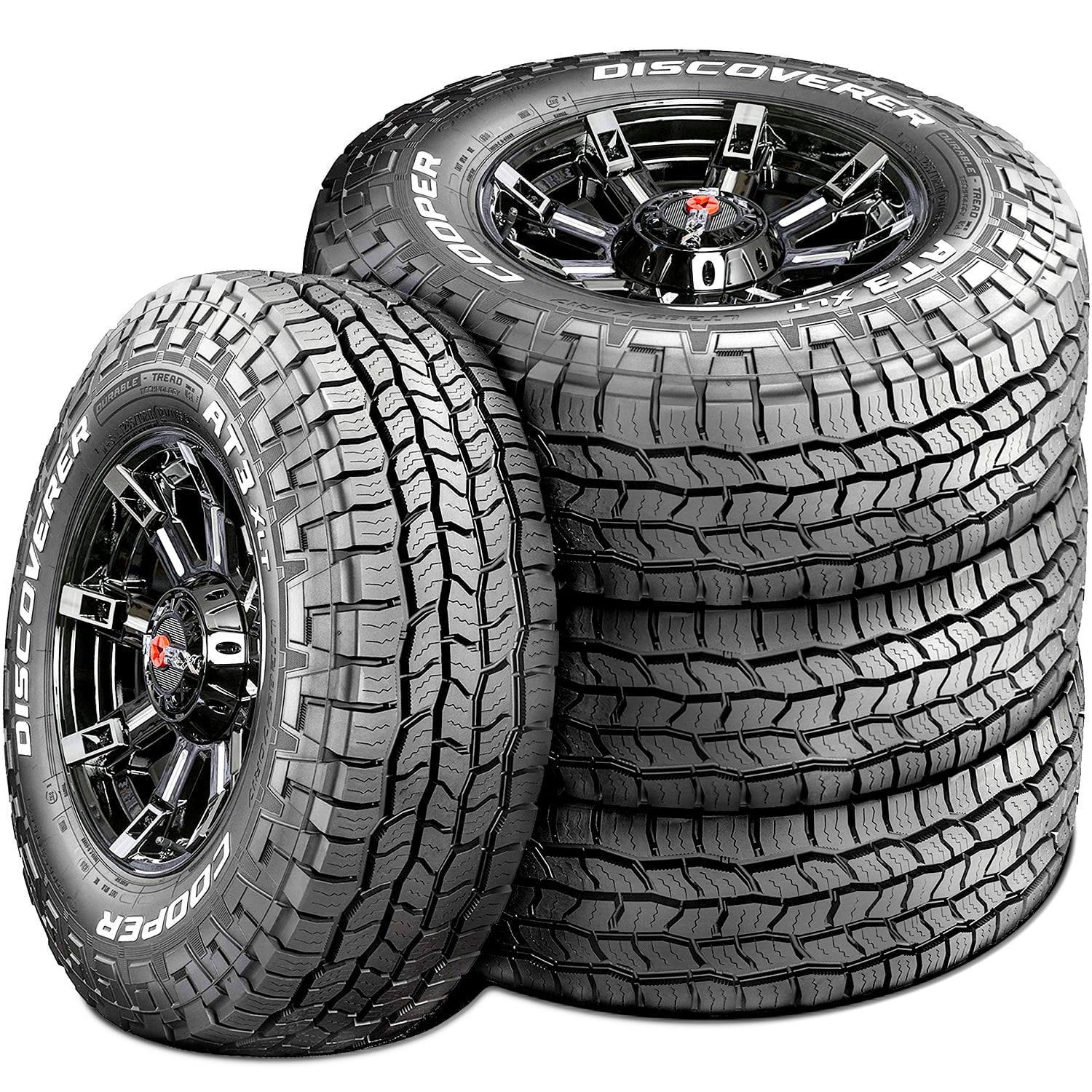 Set of 4 Cooper Discoverer AT3 XLT 275/70R18 125/122S E 10 Ply a/t All Terrain Light Truck Tires