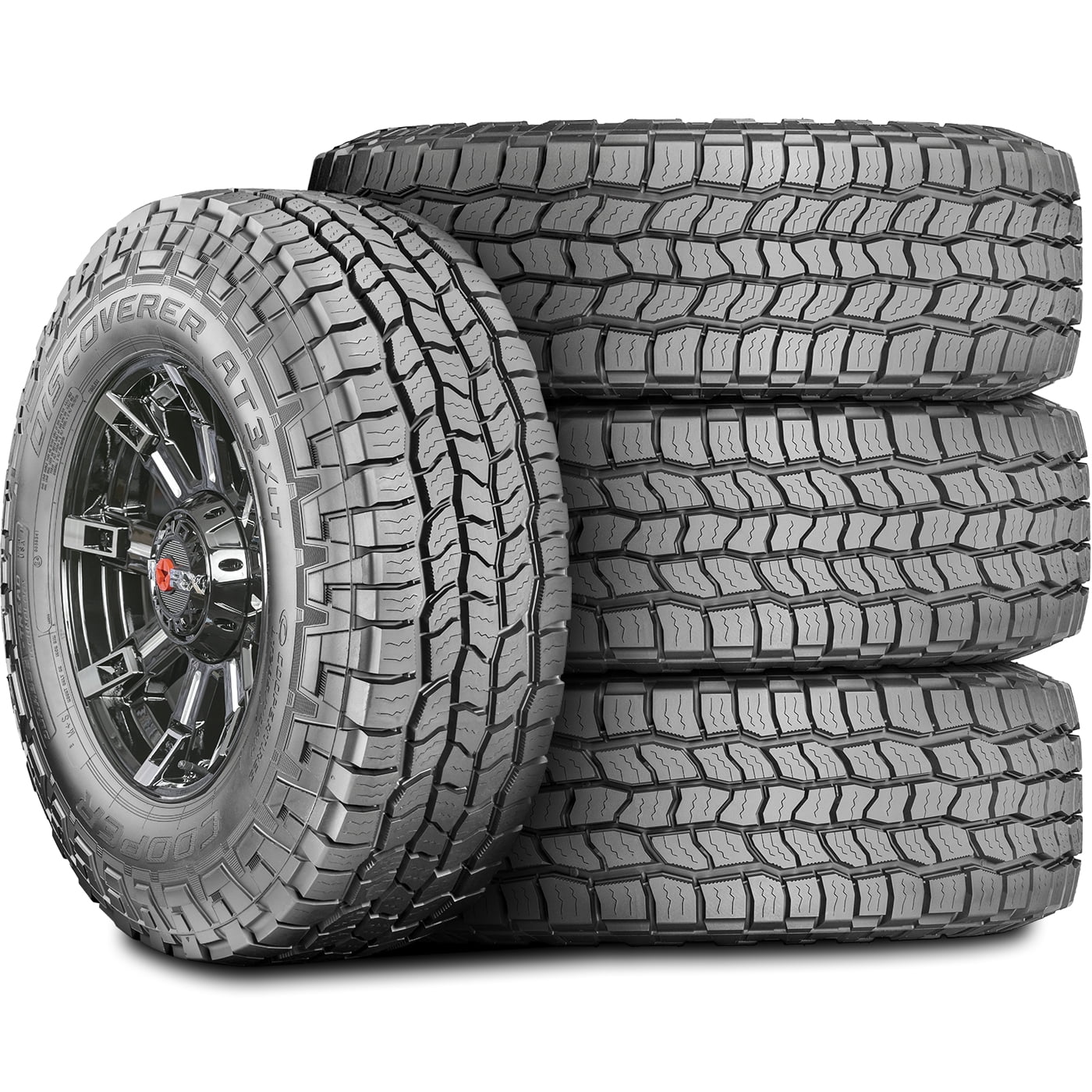 Cooper Discoverer AT3 XLT All Terrain Tires, Set of 4, LT 285/65R20 Load E 10 Ply