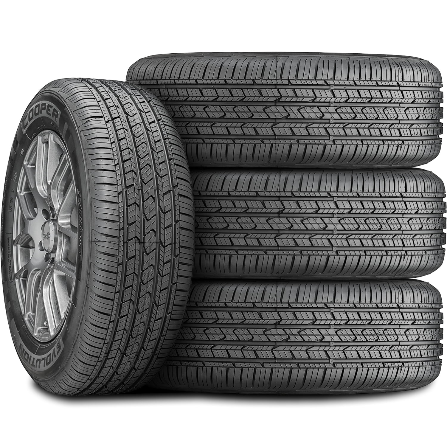 Set of 4 (FOUR) Cooper Evolution Tour 215/55R16 97H XL AS All Season A/S Tires Fits: 2013-18 Ford Focus SE, 2016-18 Honda Civic LX-P