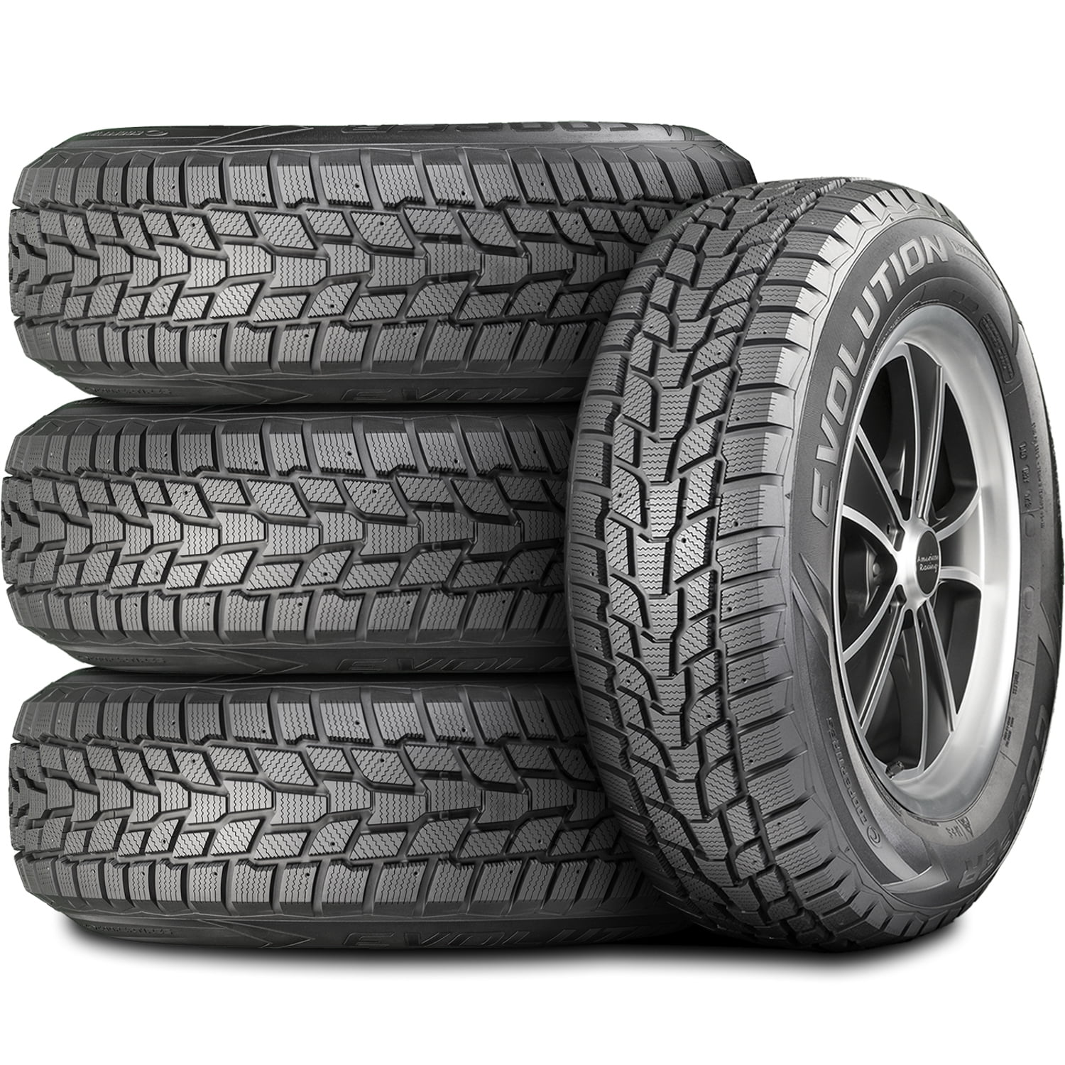 Set of 4 (FOUR) Cooper Evolution Winter 225/60R16 98H Winter Snow Tires  Fits: 2010 Subaru Outback 2.5i, 2005 Subaru Outback i