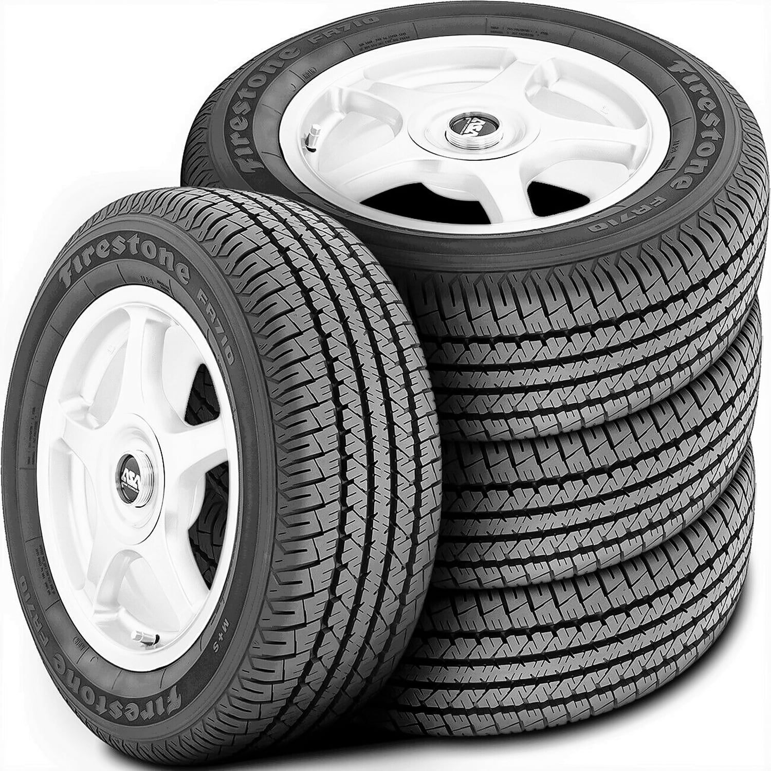 (FOUR) Firestone FR710 235/60R17 100T (TO) AS A/S All Season Tires Fits: 2011-17 Toyota Sienna XLE, 2012-17 GMC Terrain SLE