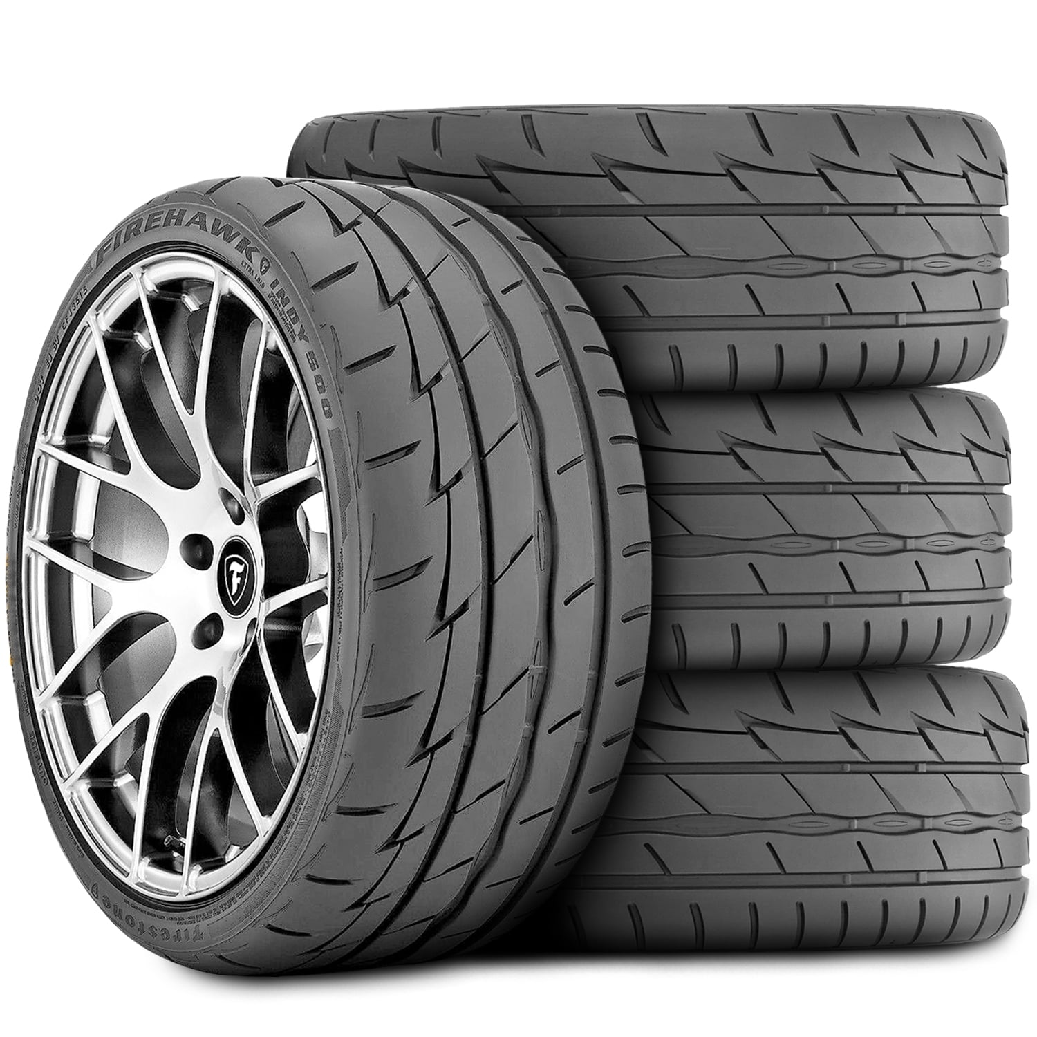 Set of 4 (FOUR) Firestone Firehawk Indy 500 245/45R18 100W XL High Performance Tires Fits: 2016-23 Chevrolet Malibu LT, 2009-14 Acura TL SH-AWD