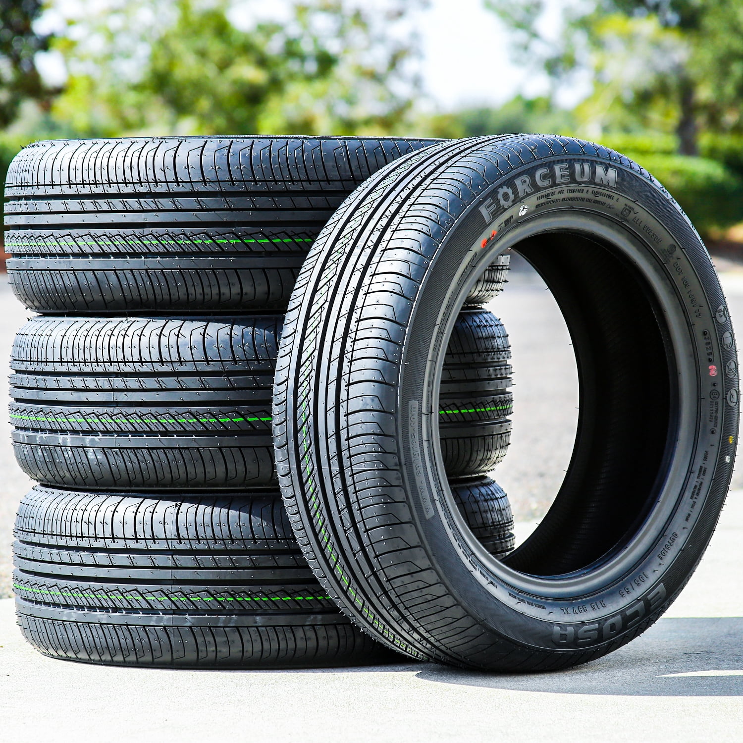(FOUR) Forceum Ecosa 195/55R15 89V XL A/S All Season Tires Fits: 2007-08 Honda Fit Sport, 1999-2000 Honda Civic Si
