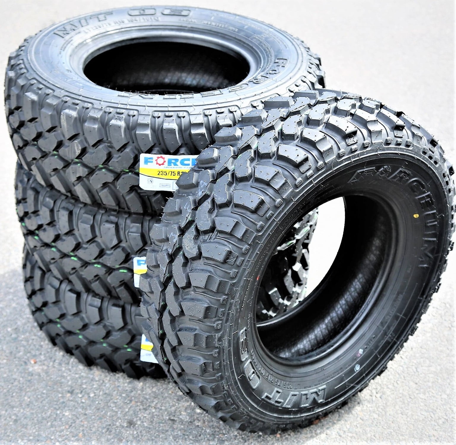 Set of 4 (FOUR) Forceum M/T 08 LT 235/75R15 Load C (6 Ply) MT Mud Tires Tires