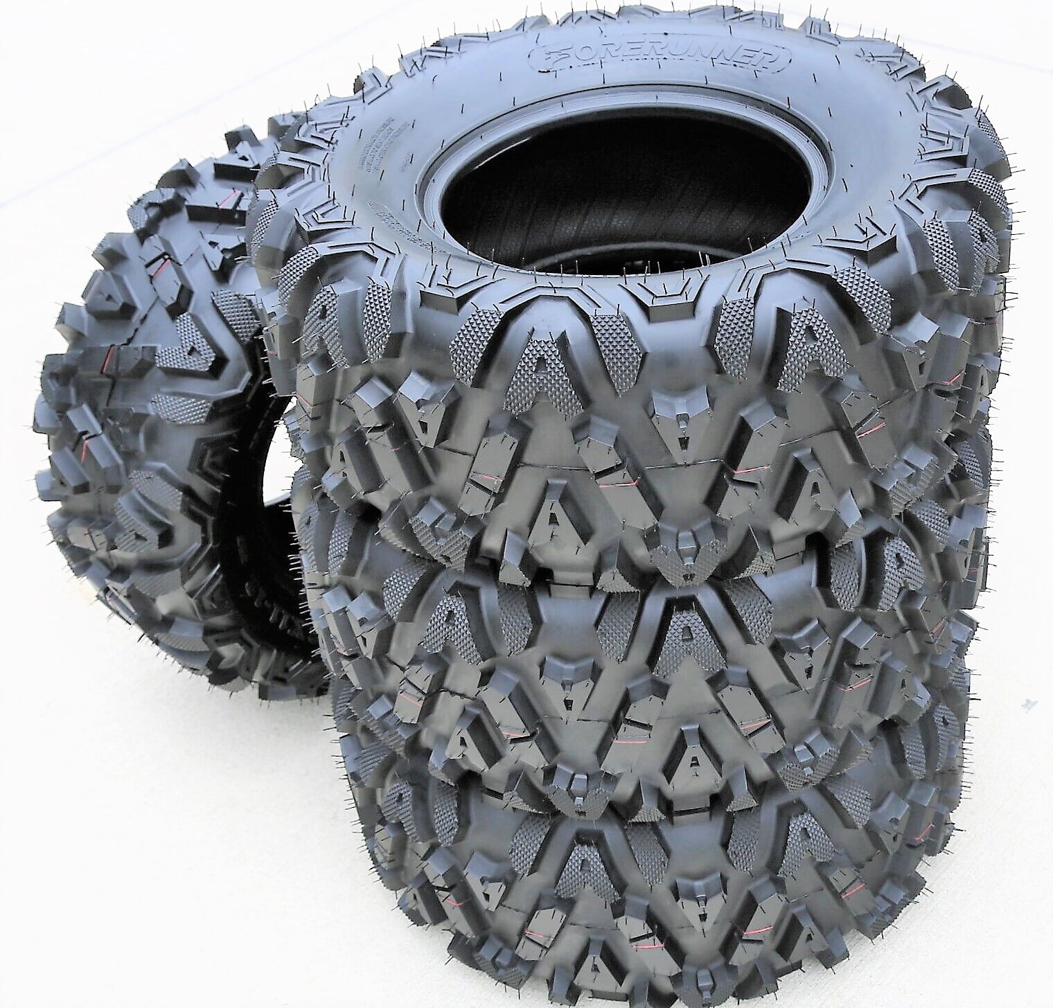 Forerunner Knight Set of 4 ATV/UTV Mud Tires, 25X1012 6 Ply M/T All