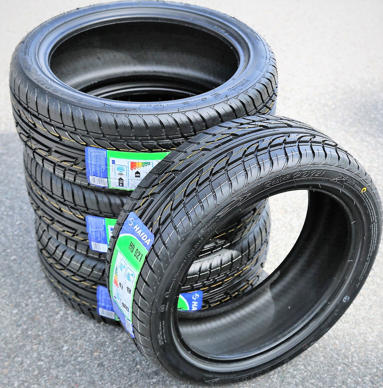 (FOUR) Haida Racing HD921 195/45R16 84V XL Performance Tire Fits: 2012 Fiat 500 Abarth, 2013-18 Fiat 500 Abarth Cabrio