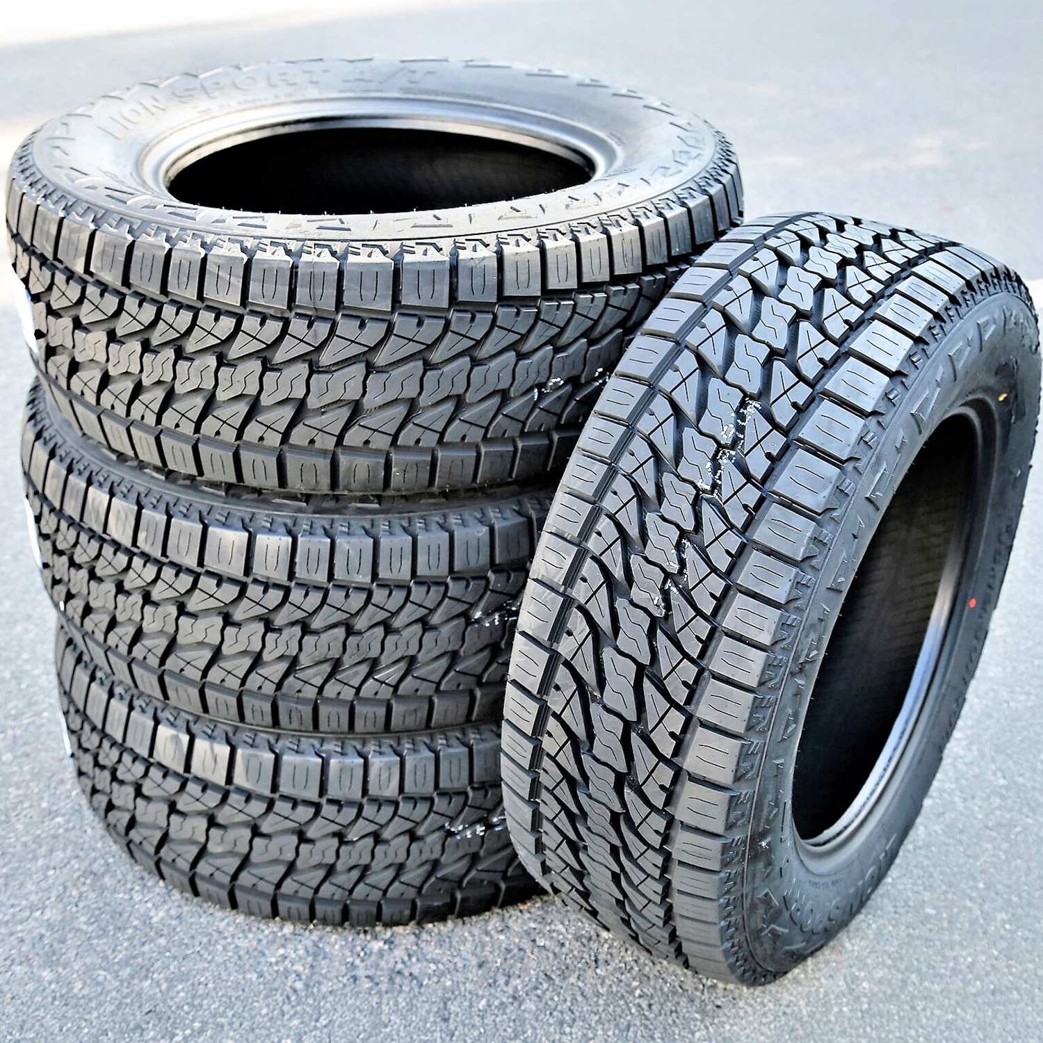 4 Leao Lion Sport A/T LT305/70R17 Load E 10 Ply All Terrain Tires - 33.8in - Black Sidewall