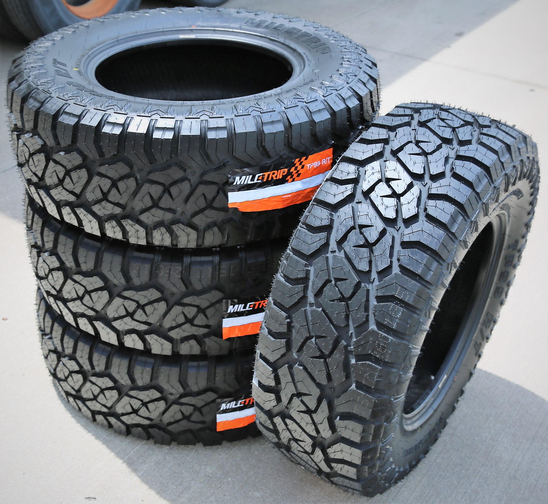 Set of 4 Miletrip TP99 R/T 33X12.50R20 119Q F 12 Ply Rugged Terrain Light Truck Tires