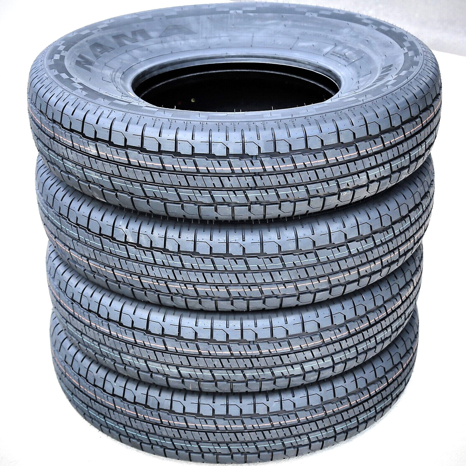 Nama NM616 Set of 4 Semi-Steel ST 175/80R13 Load D 8 Ply Trailer Tires ...