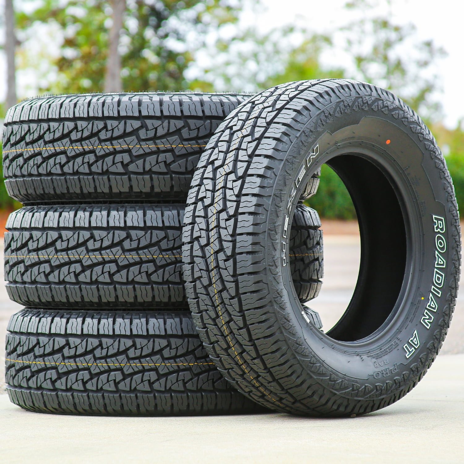 Set of 4 (FOUR) Nexen Roadian AT Pro RA8 245/75R16 111S A/T All Terrain Tires Fits: 2015 Toyota Tacoma TRD Pro, 1996-2002 Chevrolet Tahoe LT