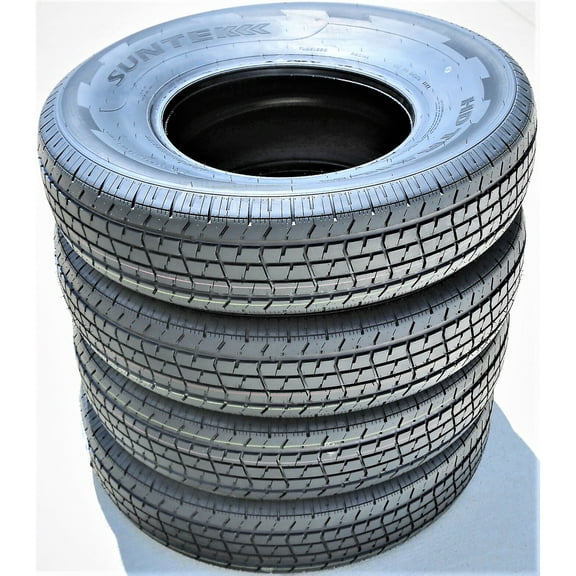 Set of 4 Suntek HD Trail 2 Semi-Steel ST175/80R13 175/80R13 97/93M D 8 Ply Trailer Tires
