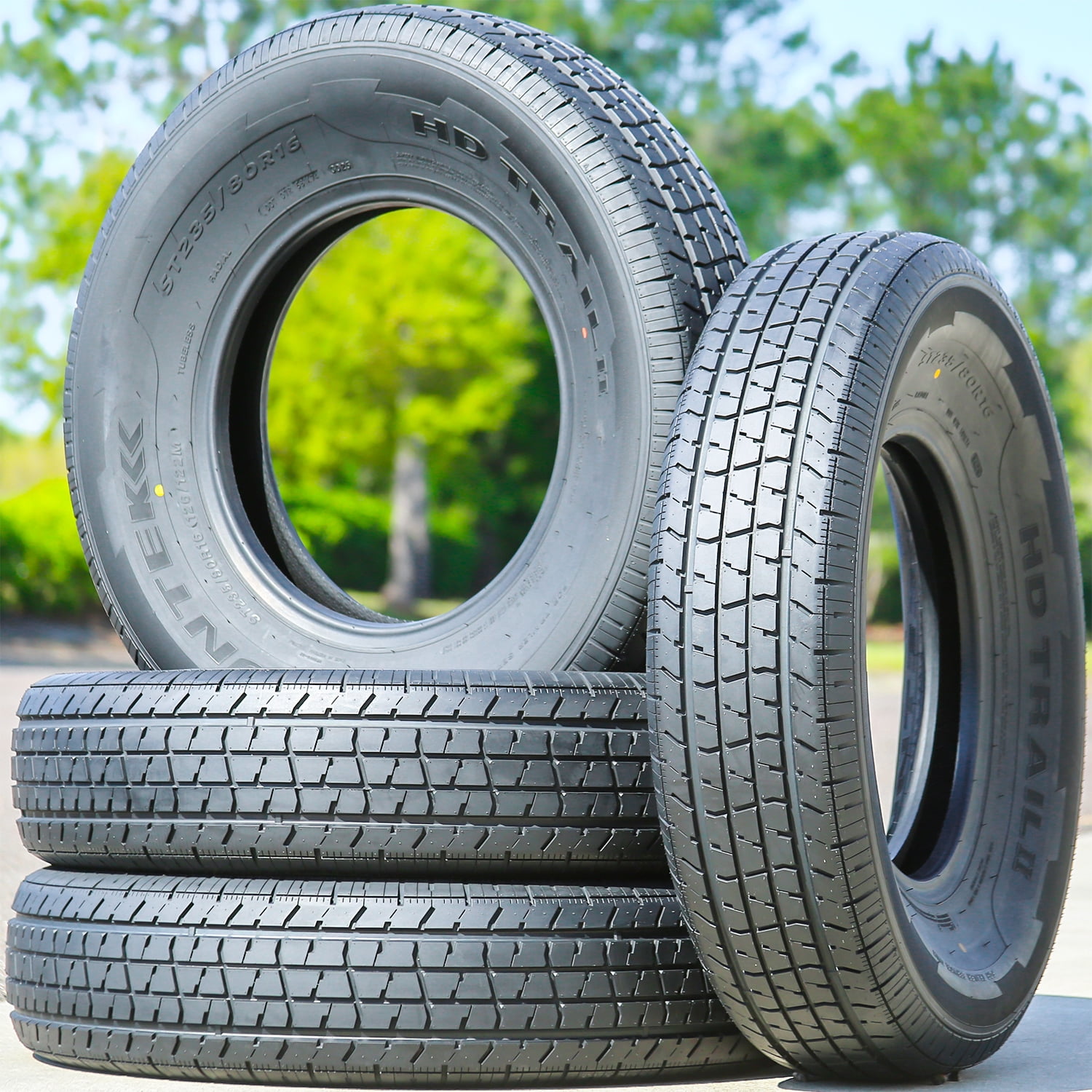 Suntek Set of 4 Suntek HD Trail 2 Semi-Steel ST225/75R15 225/75R15 117/112M E 10 Ply Trailer Tires Sansujyuku sansujyuku.com