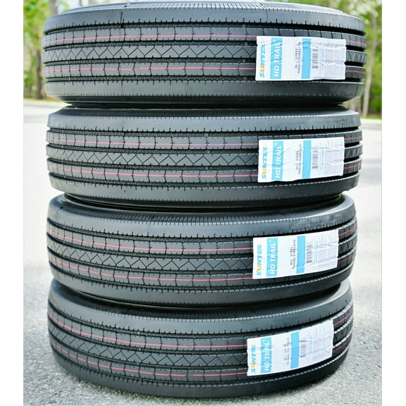 Set of 4 Suntek HD Trail + All Steel ST235/80R16 235/80R16 129/125M G 14 Ply Trailer Tires