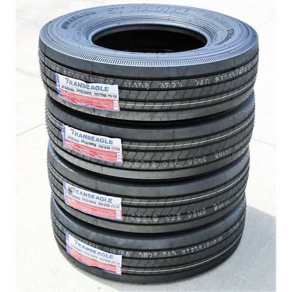 Set of 4 Transeagle ST Radial All Steel ST235/80R16 235/80R16 129/125M G 14 Ply Trailer Tires