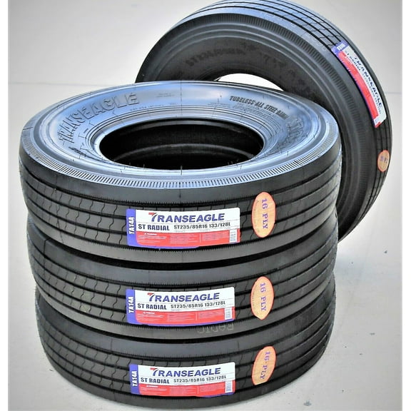 Set of 4 Transeagle ST Radial All Steel ST235/85R16 235/85R16 133/128L H 16 Ply Trailer Tires
