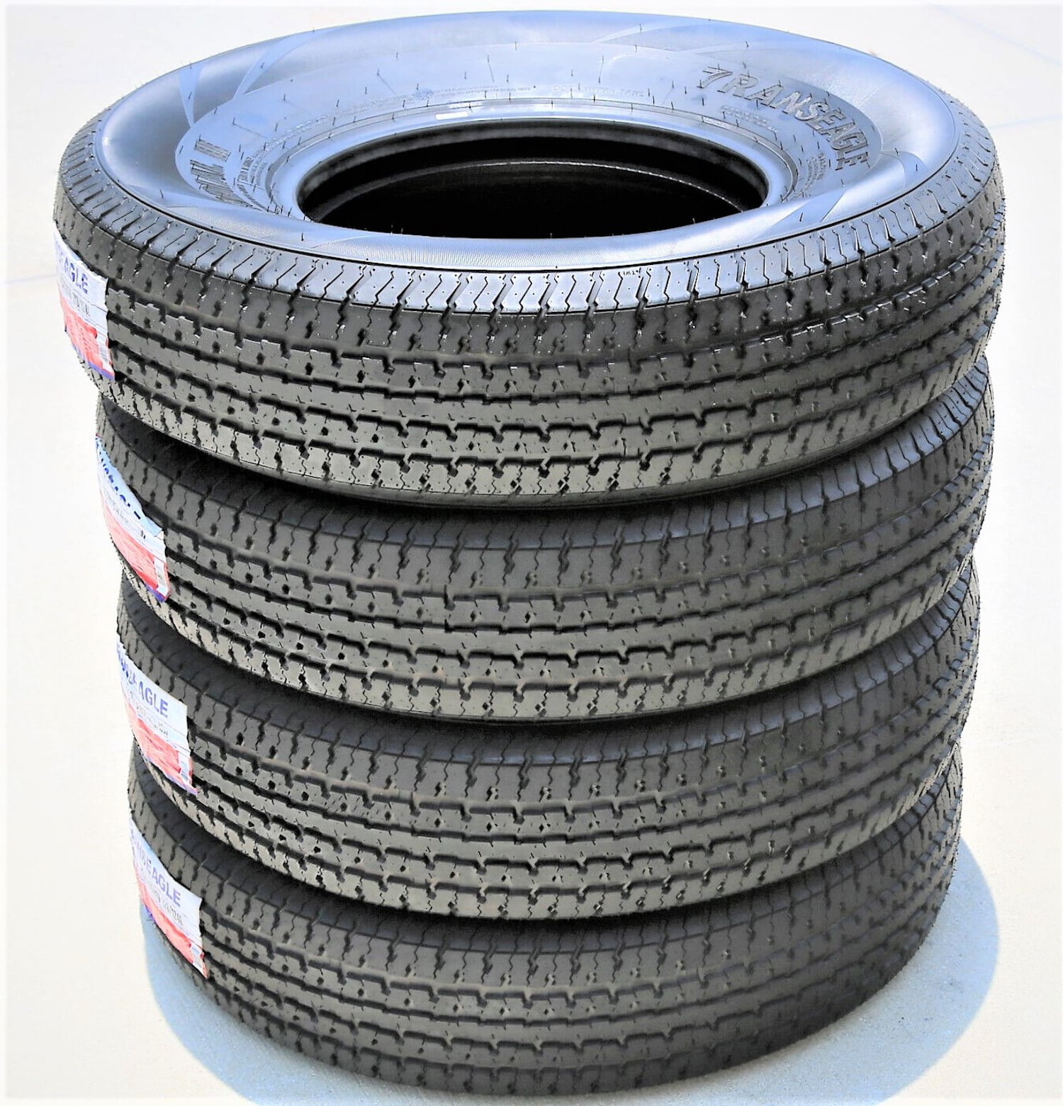Set of 4 (FOUR) Transeagle ST Radial II ST 205/75R15 Load D (8 Ply) Trailer Tires