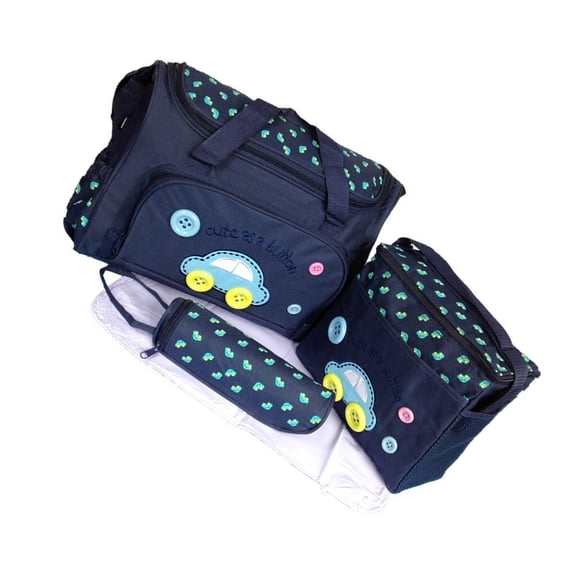 Set of 4 Fashionable Cartoon Baby Diaper Bag Set with Adjustable ...