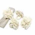 thumbnail image 1 of Set of 4 Felt Napkin Rings, Cream Zinnias, 1 of 2