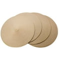 thumbnail image 1 of Set of 4 Fine Woven Placemats, Round 15" Diameter, Table Dinner Place Mats (Tan), 1 of 2