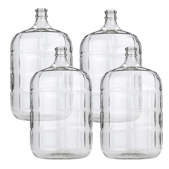 Set of 4, Five Gallon Glass Carboys For Beer or Wine Making