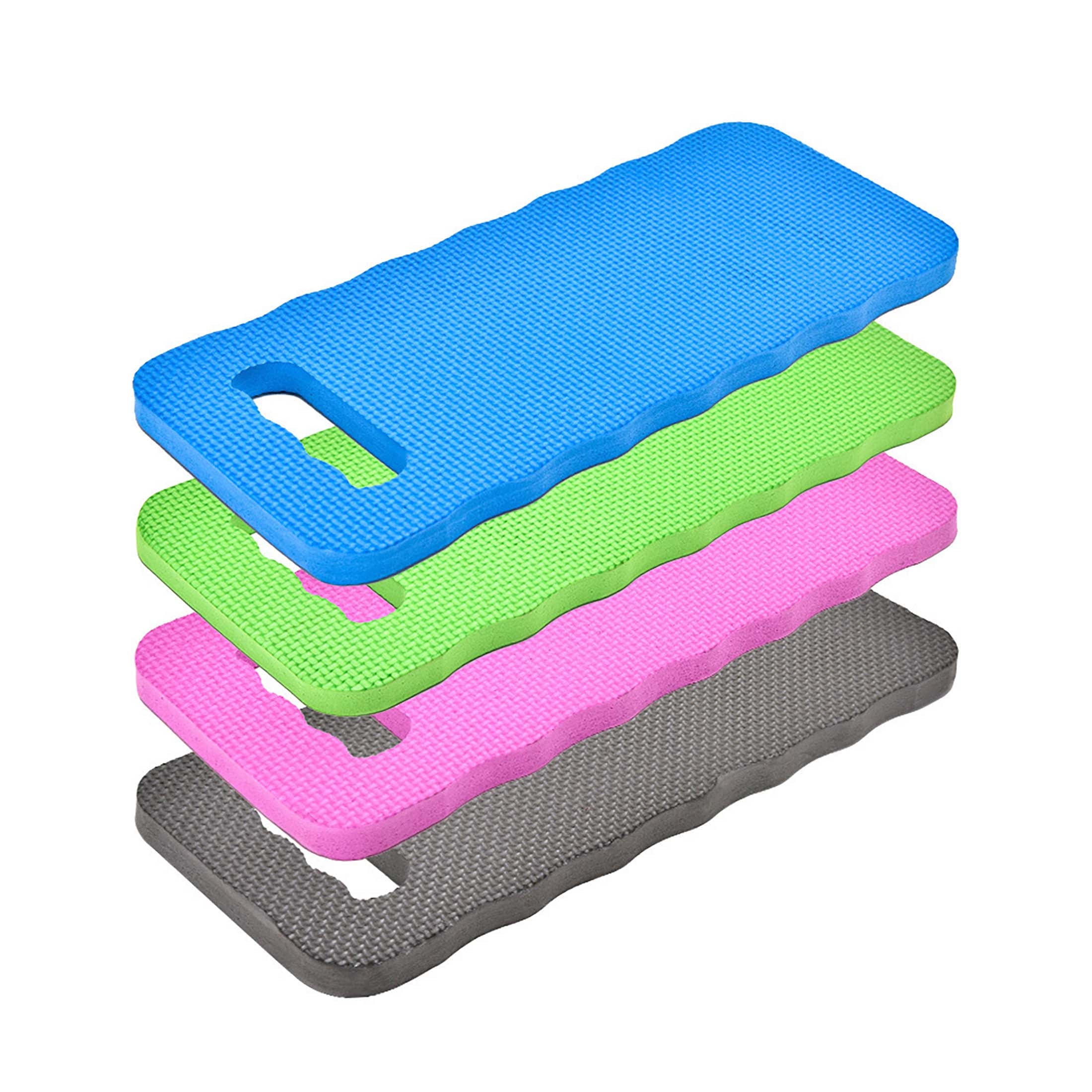 Set of 4 Foam Kneeling Pads Garden Knee Mat & Seat Cushion - Perfect for Gardening, Yoga, & Cleaning -Multi-Color  7"x15"x0.7"