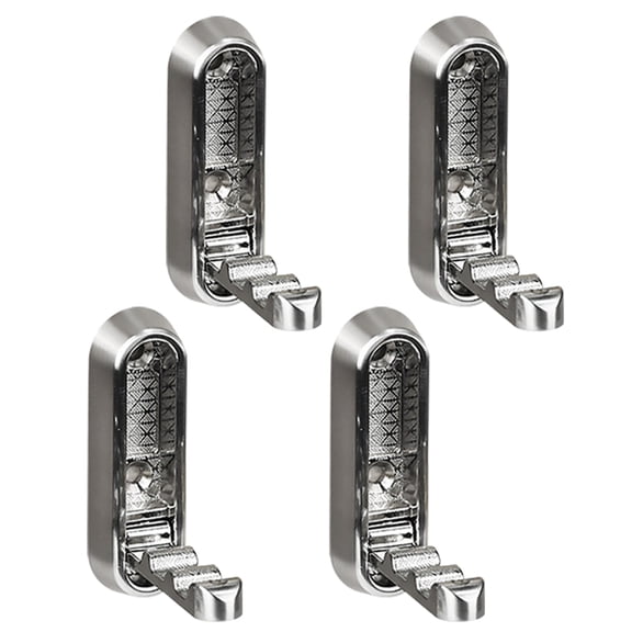 Set of 4 Foldable Wall Hook Space Efficient Wall Mounted Hook Small Designs Folding Wall Hook for Bathrooms & Closets