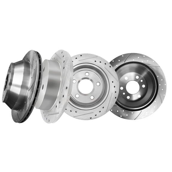 Set of 4 Front 303mm-Rear 278mm Drilled Slotted Brake Disc Rotors For 1999 Buick Riviera