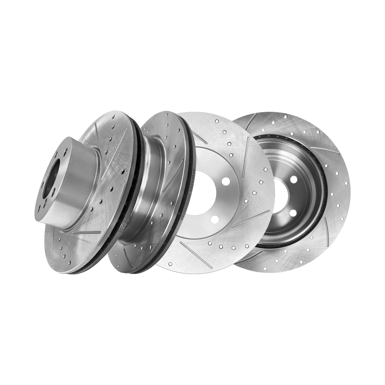 Set of 4 Front 312mm-Rear 300mm Drilled Slotted Brake Disc Rotors For 2007 2008 328XI