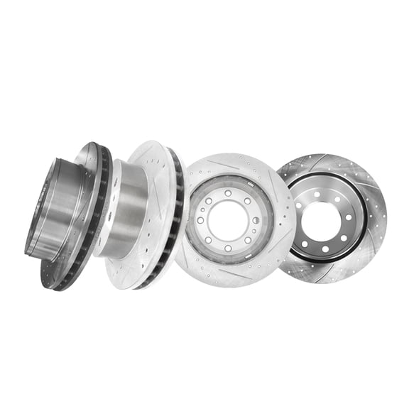 Set of 4 Front 325mm-Rear 330mm Drilled Slotted Brake Disc Rotors For 2003 2004 Chevrolet Suburban 2500