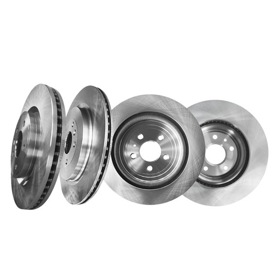 Set of 4 Front 325mm-Rear 345mm Brake Disc Rotors For 2019 Lincoln MKT