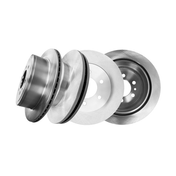 Set of 4 Front 330mm-Rear 348mm Brake Disc Rotors For 2006-2008 Lincoln Mark LT