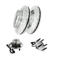 thumbnail image 1 of Set of 4 Front Drilled Slotted Brake Disc Rotors-Wheel Hub Bearing Assembly For 2002-2005 Dodge Ram 1500, 1 of 11