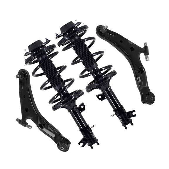 Set of 4 Front Lower Control Arm Ball Joint-Quick Complete Strut-Coil Spring Assembly For 2004-2006 Hyundai Santa FE