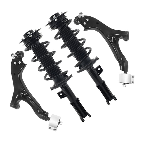 Set of 4 Front Lower Control Arm Ball Joint-Quick Complete Strut-Coil Spring Assembly For 2007-2009 Chevrolet Equinox