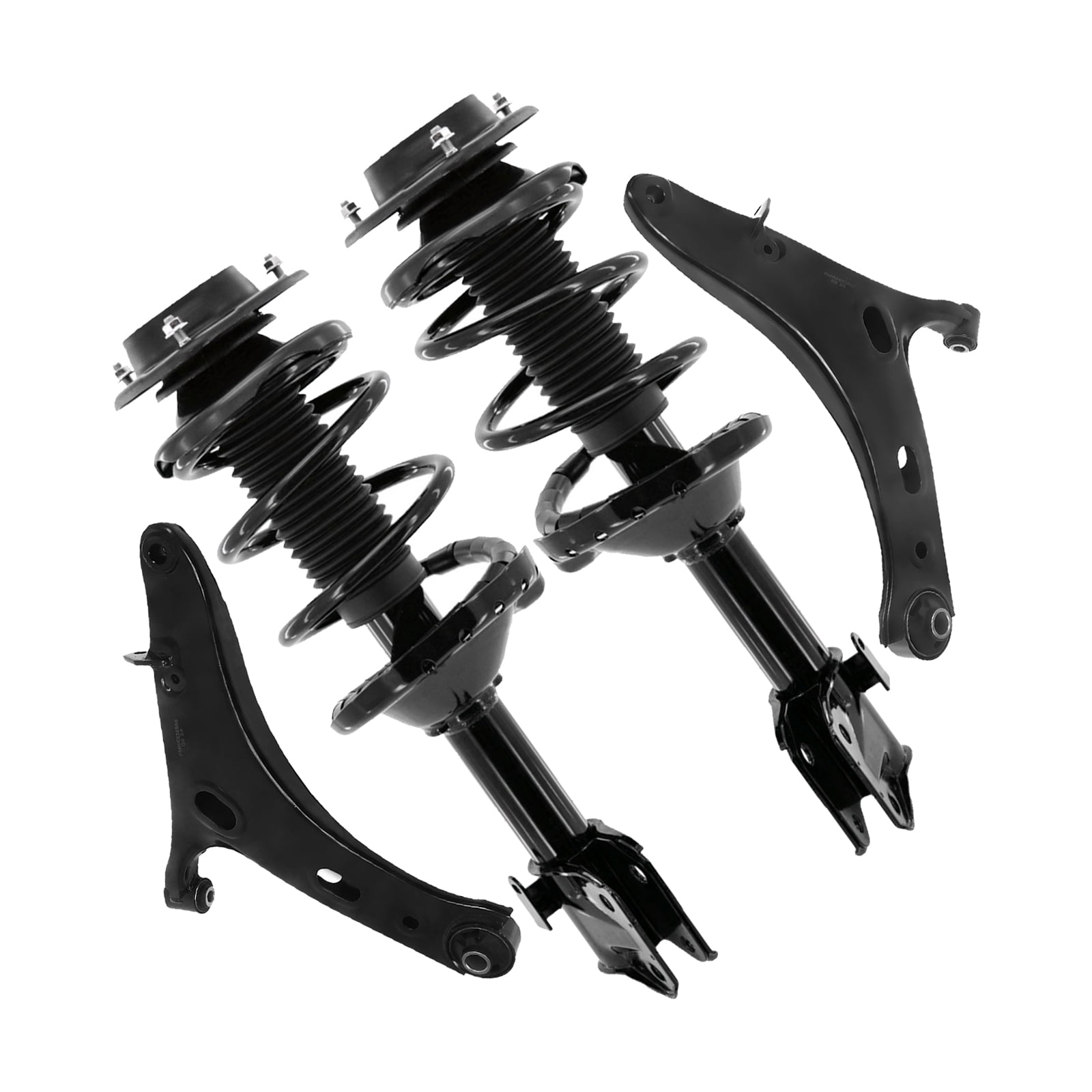 Set of 4 Front Lower Control Arm Ball Joint-Quick Complete Strut-Coil ...