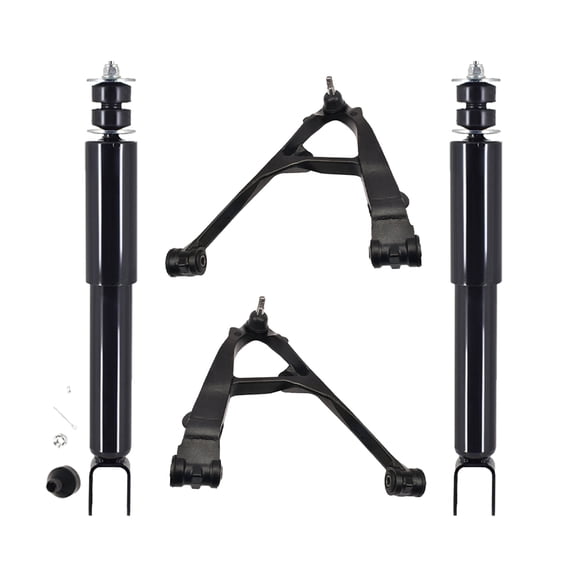Set of 4 Front Lower Control Arm Ball Joint-Shock Absorber For 2002-2006 Chevrolet Avalanche 1500