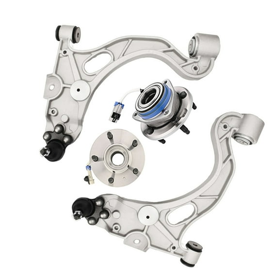 Set of 4 Front Lower Control Arm Ball Joint-Wheel Hub Bearing Assembly For 1998 1999 Buick Riviera