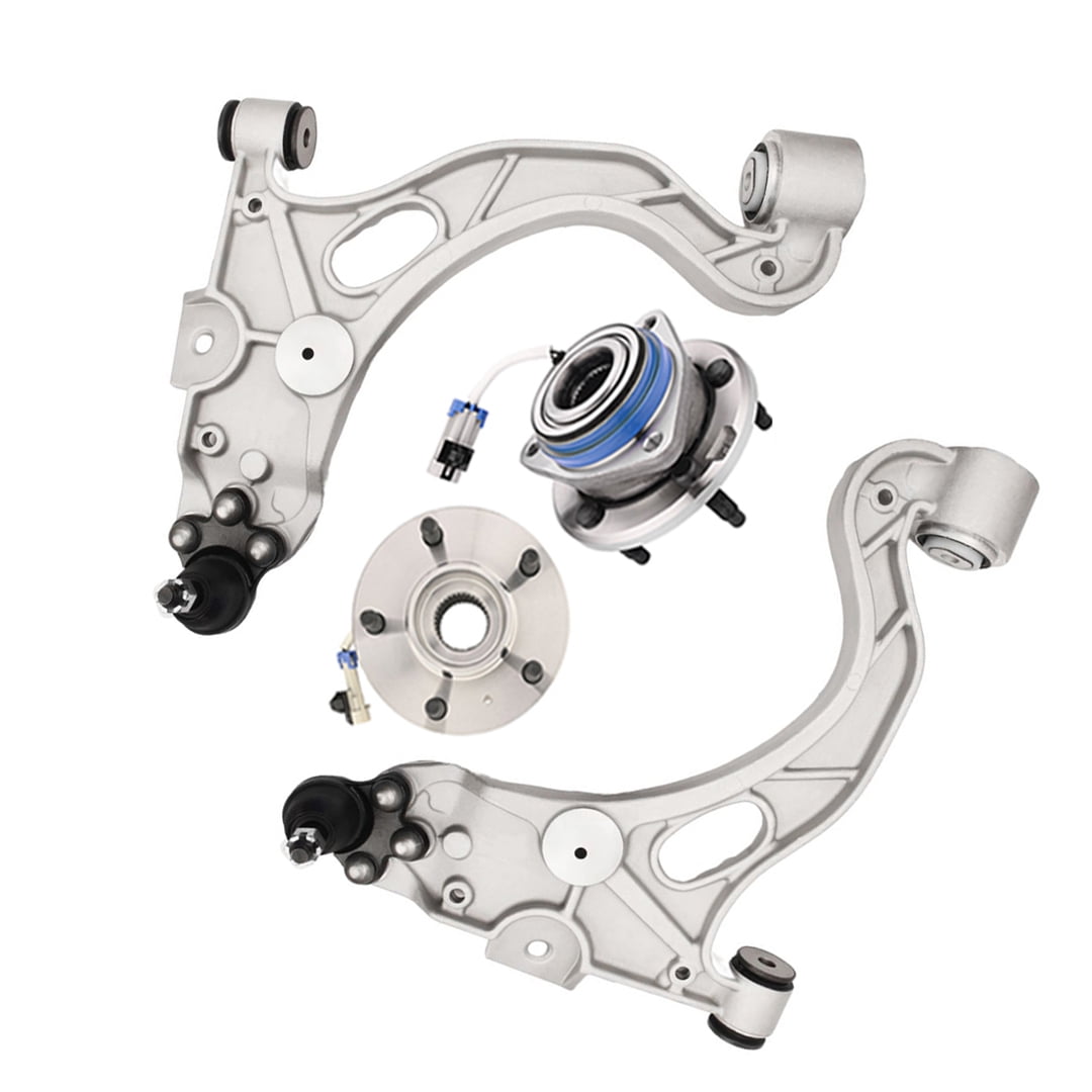 Set of 4 Front Lower Control Arm Ball JointWheel Hub Bearing Assembly