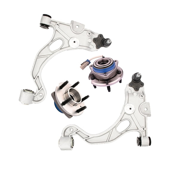 Set of 4 Front Lower Control Arm Ball Joint-Wheel Hub Bearing For 1998-2001 Buick Park Avenue