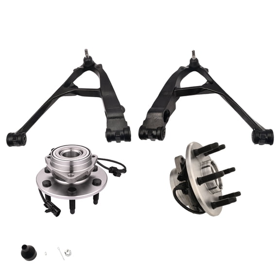 Set of 4 Front Lower Control Arm Ball Joint-Wheel Hub Bearing Assembly For 2000-2006 GMC Yukon XL 1500