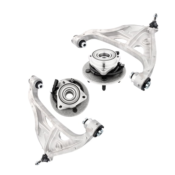 Set of 4 Front Lower Control Arm Ball Joint-Wheel Hub Bearing Assembly For 2004 Ford F-150