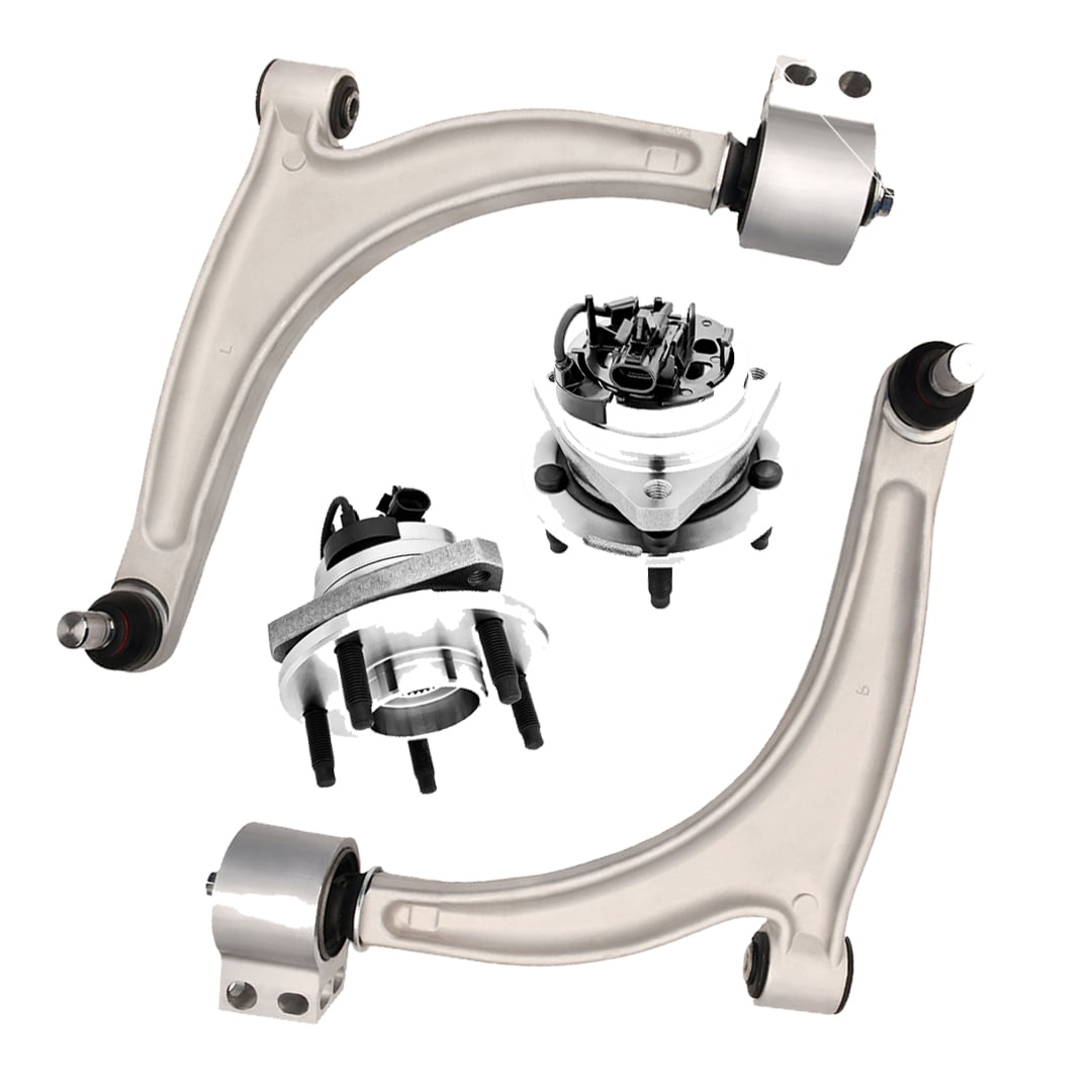 Set of 4 Front Lower Control Arm Ball JointWheel Hub Bearing Assembly