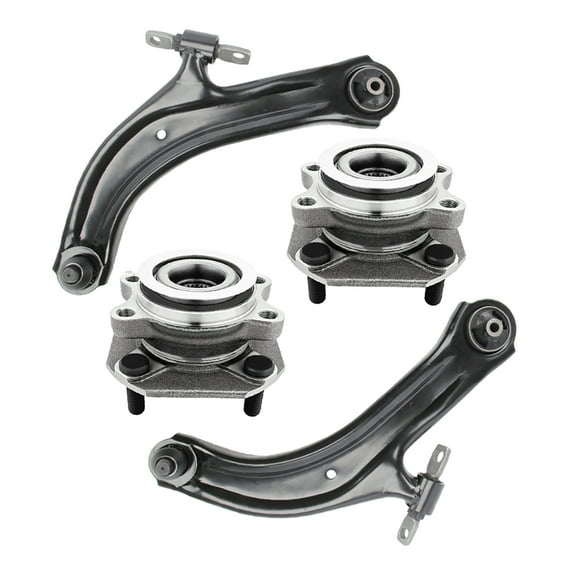 Set of 4 Front Lower Control Arm Ball Joint-Wheel Hub Bearing Assembly For 2007-2012 Nissan Sentra 2.0L