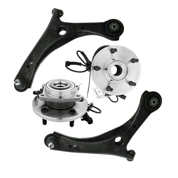 Set of 4 Front Lower Control Arm Ball Joint-Wheel Hub Bearing Assembly For 2009-2012 Volkswagen Routan