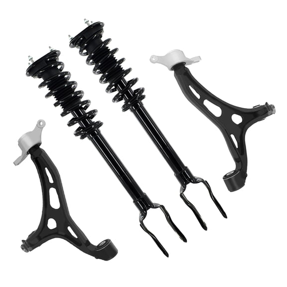 Set of 4 Front Lower Control Arm-Quick Complete Strut-Coil Spring Assembly For 2011-2015 Jeep Grand Cherokee Exc.SRT8 Package