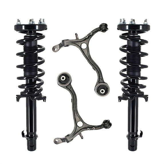 Set of 4 Front Lower Control Arm-Quick Complete Strut-Coil Spring Assembly For 2008-2012 Honda Accord