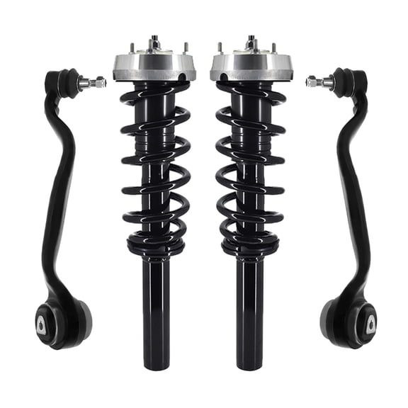 Set of 4 Front Lower Forward Control Arm Ball Joint-Quick Complete Strut-Coil Spring Assembly For 2008-2014 BMW X6 Xdrive35I