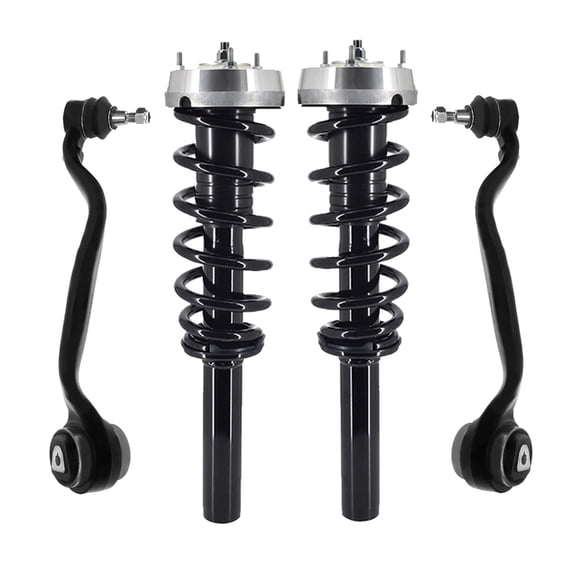 Set of 4 Front Lower Forward Control Arm Ball Joint-Quick Complete Strut-Coil Spring Assembly For 2008-2014 BMW X6