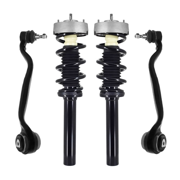 Set of 4 Front Lower Forward Control Arm Ball Joint-Quick Complete Strut-Coil Spring Assembly For 2015-2019 BMW X6 Xdrive35I